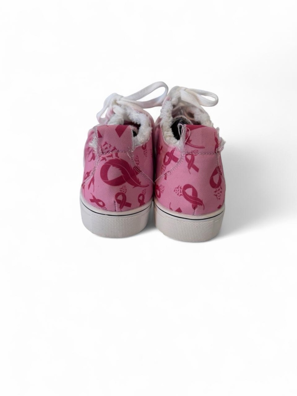 New breast cancer awareness Pink Ribbon Low-Top Women's Sneakers - Picture 4 of 7